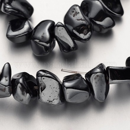Chapelets de perles en hématite synthétique sans magnétiques G-F300-06-09-1