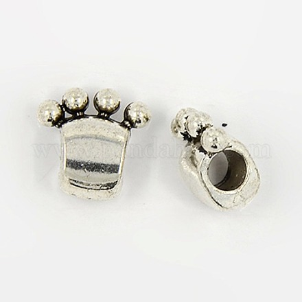 Alloy Foot European Beads for Biagi Bracelets X-MPDL-6621-AS-R-1