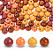 160Pcs 4 Colors Spray Painted Wood European Beads, Large Hole Round Beads, Mixed Color, 15~16x14.5~16mm, Hole: 4mm, 40pcs/color
