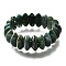 Bicone Natural Moss Agate Beads Stretch Bracelets for Women Men, Inner Diameter: 2-1/4~ 2-1/2 inch(5.75~6.45cm)