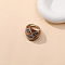 Dunhuang Style Glass Finger Rings, White, Inner Diameter: 18mm