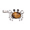 Natural Tiger Eye Pendants, Crab, 20mm