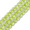 Handmade Foil Lampwork Beads Strands, Rondelle, Green Yellow, 10.5x8.5mm, Hole: 1mm, about 40pcs/strand, 12.99''(33cm)