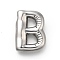 304 Stainless Steel Pendants, Letter Charm, Anti-Tarnish, Letter B, 21.5x15.5x5mm, Hole: 3.4x2mm