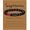 12 Constellation Natural Round Carnelian Beads Stretch Bracelets, with Black Agate Round Beaded, Sagittarius, 3/8x2-3/8 inch(1x6cm)