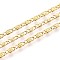 304 Stainless Steel Lumachina Chains, Soldered, with Spool, Ion Plating(IP), Real 18K Gold Plated, 7x3x1mm, about 32.81 Feet(10m)/Roll