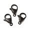 Ion Plating(IP) 304 Stainless Steel Lobster Claw Clasps, Parrot Trigger Clasps, Black, 9x5.5x3mm, Hole: 1mm