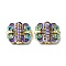 Handmade Cloisonne Beads, with Enamel, Medium Slate Blue, 13.5x15.5x4mm, Hole: 2mm