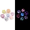 Acrylic Handmade Luminous Polymer Clay Rhinestone Beads, Glow in the Dark, Flower, Mixed Color, 19.5~23.5mm, Hole: 3mm