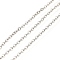 Rack Plating Brass Cable Chains, Cadmium Free & Nickel Free & Lead Free, with Spool, Unwelded, Platinum, 2.5x2x0.4mm, about 32.81 Feet(10m)/Roll
