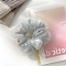 Cloth Hair Ties, Flower Pattern, Aqua, 130mm