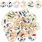 30Pcs 6 Style Rack Plating Alloy Enamel Pendants, Cadmium Free & Nickel Free & Lead Free, Light Gold, Mixed Shape, Mixed Color, 20~30x25~27x1.5~2.5mm, Hole: 1.6~2mm, 5pcs/style