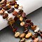 Natural Mookaite Beads Strands, Nuggets, Top Drilled, Tumbled Stone, with Seed Beads , 9.5~20x4~9x4.5~6mm, Hole: 1mm, about 49~60pcs/strand, 14.96''~16.14''(38~41cm)