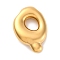 304 Stainless Steel Pendants, Letter Charm, Ion Plating(IP), Real 18K Gold Plated, Letter Q, 23x17x6mm, Hole: 3.5x2.2mm
