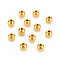 ABS Plastic Beads, Round, Golden Plated, 8x7.5mm, Hole: 1.8mm, about 680pcs/200g