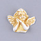 Resin Cabochons, Spray Painted, Angel, Goldenrod, 27x30x8.5mm
