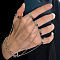 Gothic Style Iron Finger Rings Bracelets, Adjustable  Ring Bracelets for Women Men, Platinum, 230mm