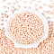 Baking Paint Glass Seed Beads, Oval, PeachPuff, 7x4~4.5mm, Hole: 0.9mm, about 2500pcs/pound