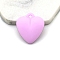 Plastic Pendants, Heart, Violet, 35x32mm