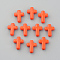 Opaque Acrylic Beads, Cross, Tomato, 16x12x4.5mm, about 1230pcs/500g