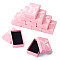 Rectangle Paper Jewelry Set Storage Gift Boxes with Bowknot, for Necklace Finger Ring Earrings, Pink, 9.2x6.2x3cm