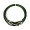 201 Stainless Steel Wire Necklace Cord, Nice for DIY Jewelry Making, with Brass Screw Clasp, Dark Green, 17.5 inch, 1mm, clasp: 12x4mm