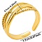 Minimalist 304 Stainless Steel Cuff Rings, Wide Band Open Rings
