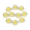 Luminous Frosted Acrylic Beads, Electroplated, Flat Round with Letter, Glow in the Dark, Letter Z, 10x5mm, Hole: 2mm, about 1390pcs/500g