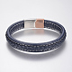 Braided Leather Cord Bracelets BJEW-H561-09-2