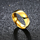 Подарки ко дню святого валентина глазурованные парные кольца из титановой стали для мужчин RJEW-BB16396-9-5