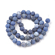 Chapelets perles en quartz dumortiérite naturel G-T106-062-3