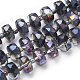 Electroplat Glass Beads Strands EGLA-Q092-10mm-D02-1