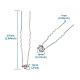 結婚式のブライダル合金ラインストーンヘアフォーク  アクリルパールと鉄のピン付き  花  ホワイト  66ミリメートル、ピン：1ミリメートル 花：8x5ミリメートル OHAR-TAC0001-01S-9