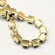 Golden Tone Iron Acrylic Claw Chains CHC-R007A-07-3