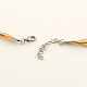 Многожильных ожерелье шнура для изготовления ювелирных изделий X-NJEW-R218-05-4