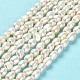 Fili di perle di perle d'acqua dolce coltivate naturali PEAR-E016-063-2