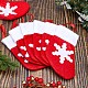 GORGECRAFT 20Pcs Mini Christmas Stockings Red Knitting Socks Cutlery Bags Non-woven Fabric Tableware Holder Candy Pouch Spoon Fork Silverware Protection Bag Cover for Xmas Decor Table Dinner Ornament AJEW-WH0329-96-6