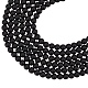 Chapelets de perles en pierre noire synthétique G-AR0002-08-1