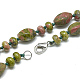Colliers de perles en unakite naturelle NJEW-S391-01-2
