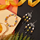 Chapelets de perles en verre peint brossé & cuisant GLAA-PH0001-03-8mm-7