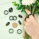 UNICRAFTALE 12Pcs Black Stainless Steel Frosted Blank Ring Size 6 Crystal Rhinestone Grooved Ring Round Empty Ring for Inlay Ring Jewelry Band Making and Gift RJEW-UN0002-46EB-4