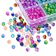 840 pièces 12 couleurs perles de verre craquelées peintes à la bombe CCG-YW0001-11-3
