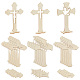 Olycraft 30 imposta 3 ornamenti a forma di croce in legno fai da te DJEW-OC0001-43-1
