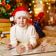 Confezione regalo di carta natalizia pieghevole rettangolare 24 pz con cordino e adesivi natalizi in carta a pois rotondi CON-WH0089-05-6