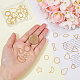 SUPERFINDINGS 36Pcs 9 Style Stainless Steel Linking Rings Golden Blank Frame Hollow Pendants Open Bezel Linking Ring Jewelry Connector Links for Women Jewelry Making FIND-FH0006-46-3