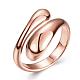 Настоящие розовые позолоченные регулируемые латунные кольца для женщин RJEW-BB07574-B-1