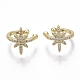 Brass Cubic Zirconia Cuff Earrings X-EJEW-R114-056G-NF-2