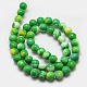 Synthetic Fossil Beads Strands G-L028-8mm-02-3