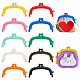 PandaHall Elite 10Pcs 10 Colors Plastic Kiss Lock Purse Frames FIND-PH0007-42-1