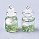 Glass Bottle Pendants GLAA-T001-03A-2